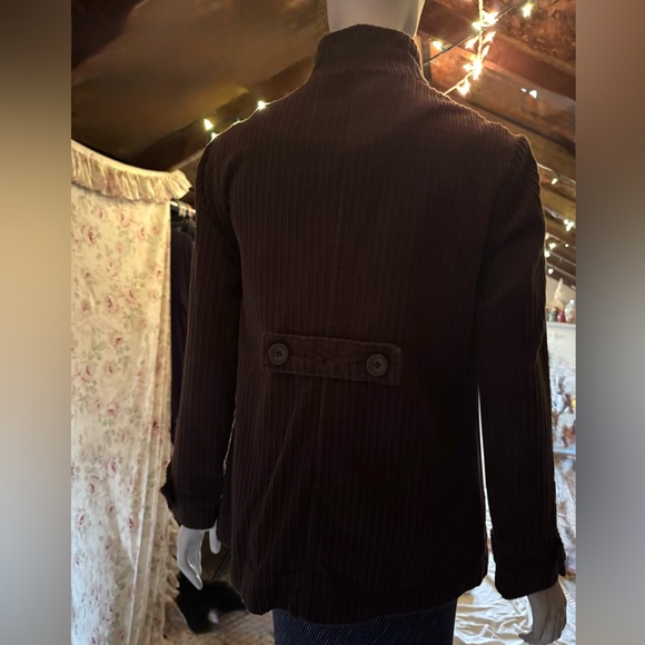 Y2K Relativity (Macy’s) Jacket Brown Ribbed Corduroy Mock Neck Women’s Size S - Picture 8 of 16